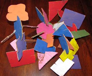 cardboard abstract art 
